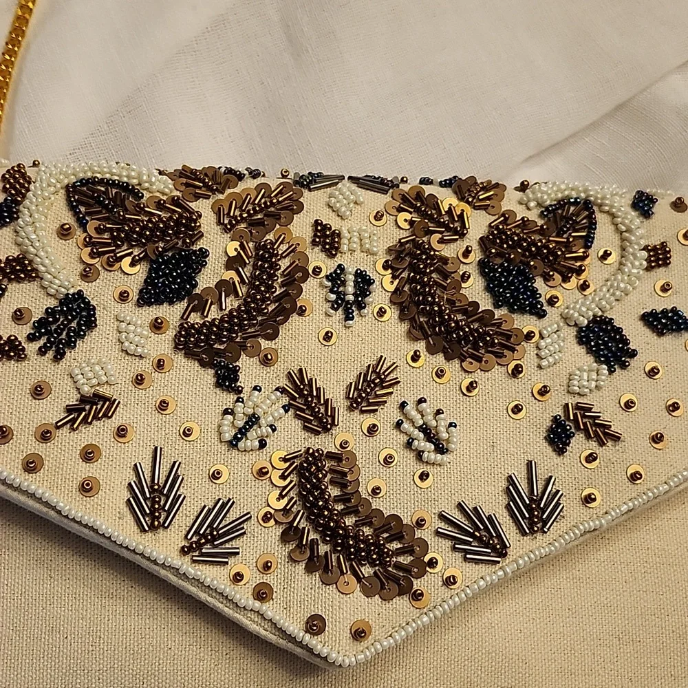 Hand Crafted (NWOT) Beaded Handbag--Crossbody/Shoulder/Clutch, $40